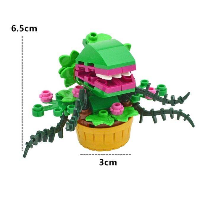 moc-mini-potted-green-man-eater-plants-chomper-flower-plant-building-blocks-set-little-shop-of-horror-bricks-kid-xmas-toys-gift