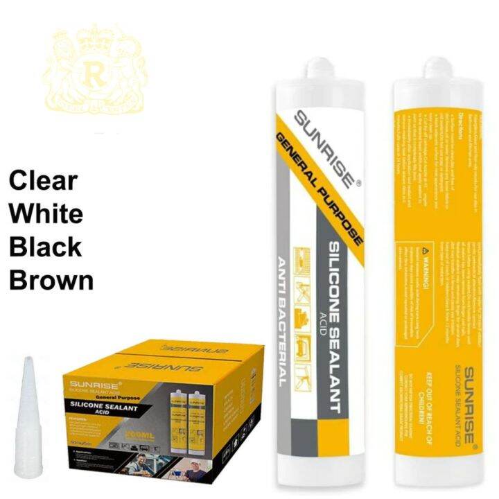 sunrise silicone sealant clear brown black white gray Lazada PH