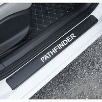 For Nissan Pathfinder Accessories Car Stickers Carbon Fiber Anti Scratch Auto Door Sill Decoration Styling Decal Protector