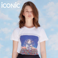 iCONiC NAVY POLAROID DOLL Cosmonauts T-Shirt #5450 เสื้อยืด พิมพ์ลาย โพลารอยด์ น้ำเงิน เสื้อผ้าผู้หญิง เสื้อยืดผู้หญิง เสื้อยืดแฟชั่น เสื้อสีขาว