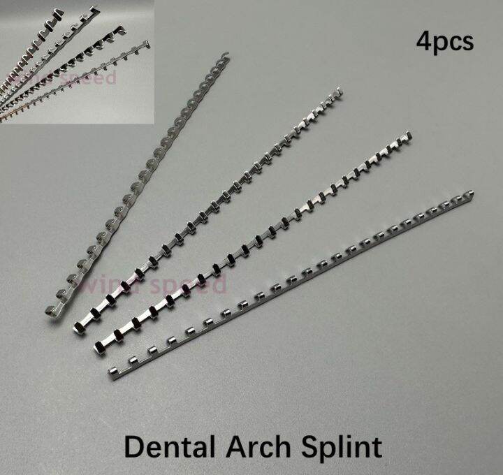 4pcs Dental arch splint stainless steel Orthodontic Dentist Lab Denture Restoration splints with