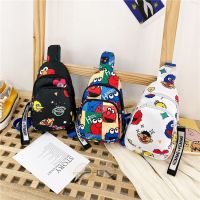 Fashion Print Childrens Messenger Bags Korean Outdoor Travel Chest Bag Student Cute Cartoon School Bag