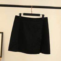 【มีไซส์ใหญ่】Plus Size L-4XL Womens High Waist Mini Skirt Solid Color Elastic Waist A-line Summer Skirts