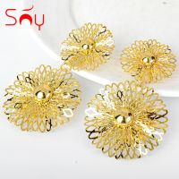 Sunny Jewelry Drop Dangel Earrings Hot-Selling Bohemia Flower Shape Light Big Style For Women Daily Wear Party Wedding Gift