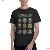 BayLine Mens Nintendo Super Mario Power Up Bingo T-Shirt มิติความบันเทิงเสื้อยืดลายอนิเมะสไตล์แฟชั่น