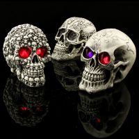 [ใหม่] Hallowmas R Mankind Skull รูปแสงจำลอง Mankind Skull รูปปั้น Home Trick ของเล่นตกแต่ง Figurines