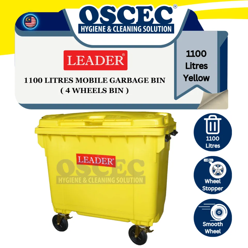 High Quality 1100L Plastic Trash Can Recycle Outdoor Waste Large