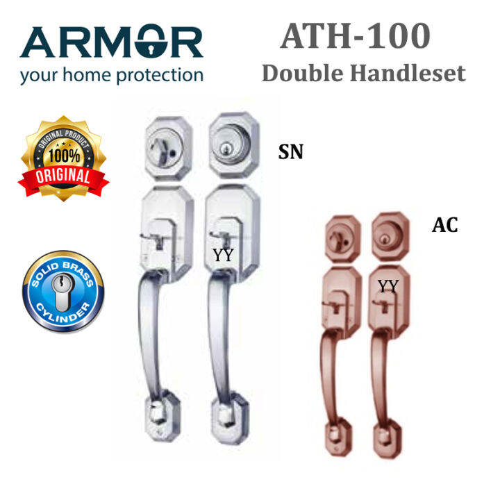 YY DiY ATH100 SN/AC ARMOR Door Gripset Double Handleset Lazada