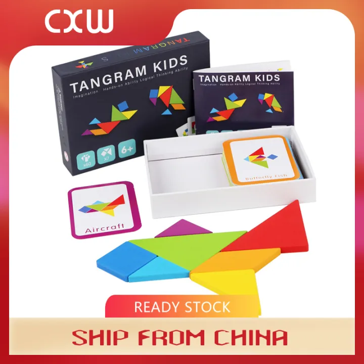 Ready Stock 🔥Pattern Blocks Games Creative Geometric Shape Puzzle