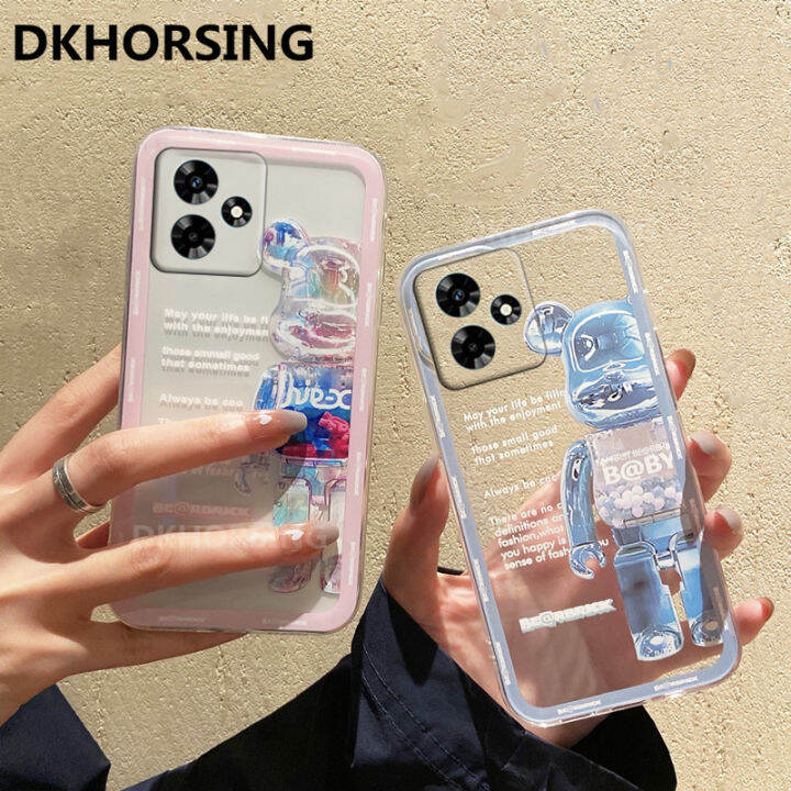 dkhorsing-เคสการ์ตูนสำหรับ-realme-c53หมีน่ารักนุ่ม-realmec53เคสโทรศัพท์เคสกันกระแทกกันกระแทกแบบใส