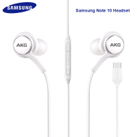 【White】For Samsung Type-C หูฟัง24Bit HD DAC USB-C แจ็คชุดหูฟังพร้อมไมโครโฟนควบคุมระดับเสียงสำหรับ Note10 10Plus S10