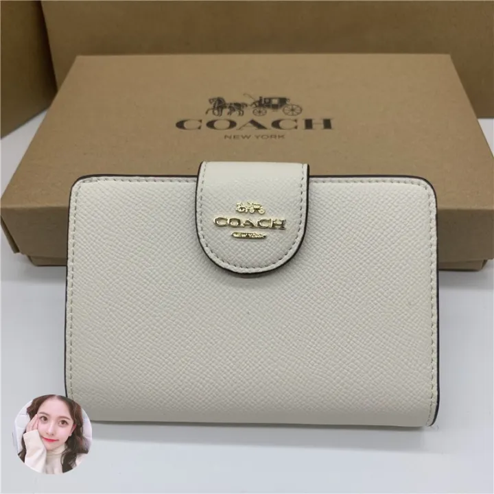 จัดส่งฟรี-ของแท้-100-coach-กระเป๋าสตางค์ผู้หญิง-กระเป๋าสตางค์ใบกลาง-กระเป๋าสตางค์หนังสแนป-กระเป๋าใส่เหรียญ-0082