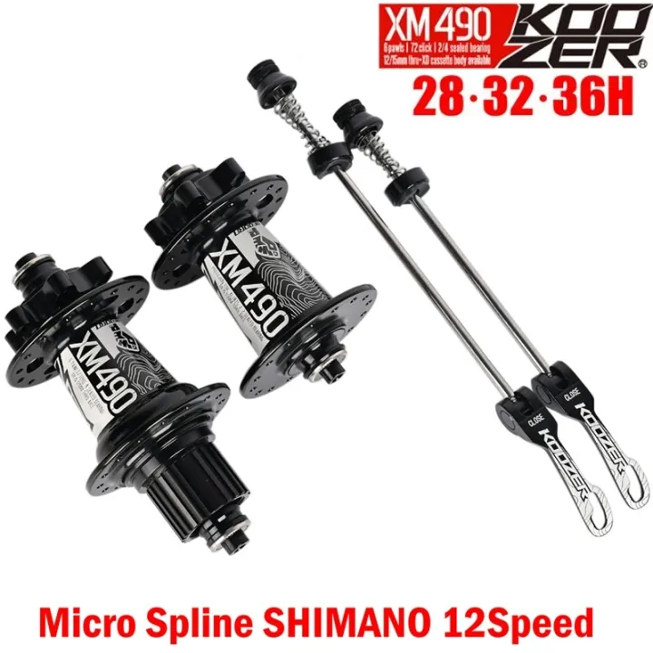 Koozer XM490 12 Speed Micro Spline Bicycle Hub 12S MTB Hubs 28/32/36H