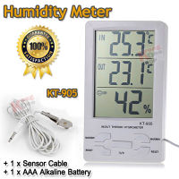 Digital LCD Temperature Relative Humidity Meter KT-905 Alarm Clock เครื่องวัดความชื้นพืชผลการเกษตร เครื่องวัดอุณหภูมิความชื้น ตรวจวัด ควบคุมความชื้นและอุณหภูมิ