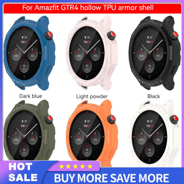 For Amazfit GTR 4 / GTR 4 Pro Armor Hollow TPU Watch Case(Dark Blue)
