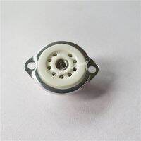 Ceramic tube socket GZC9-F GZC9-F-G 9 pin scaffolding tube holder silver feet for HIFI 12AX7 12AU7 12AY7 6J8