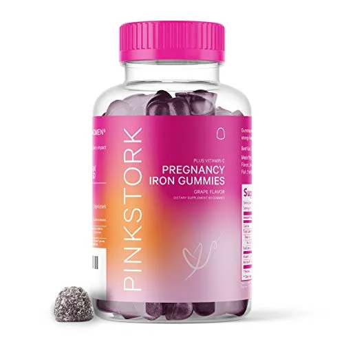 [PREORDER] Pink Stork Pregnancy Iron Gummies Grape Prenatal Vitamin