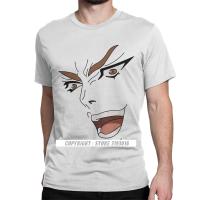 Men T-Shirt Dio Face Meme Crazy Tees Camisa Jojos Bizarre Adventure Anime Jjba Manga T Shirts Harajuku Streetwear