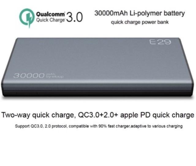 eloop-e29-30000mah-ระบบquick-charge-รับประกัน1ปี-เพาเวอร์แบงค์-power-bank-แบตสำรอง