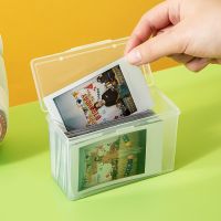 Casing penyimpanan foto idola transparan kotak penyimpan foto album Kpop album foto kartu kecil penyimpan kartu foto