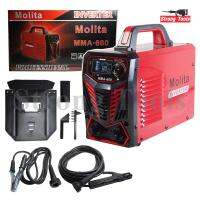 MOLITA ตู้เชื่อม Inverter รุ่นใหญ่ MMA-600 (รุ่นใหม่ล่าสุด จอ LCD ปรับได้6ระดับ รองรับงานหนัก) ฟรี! สายเชื่อมยาวพิเศษ10 เมตร เชื่อมลวด 4 มิล L55 ได้ไม่ติ