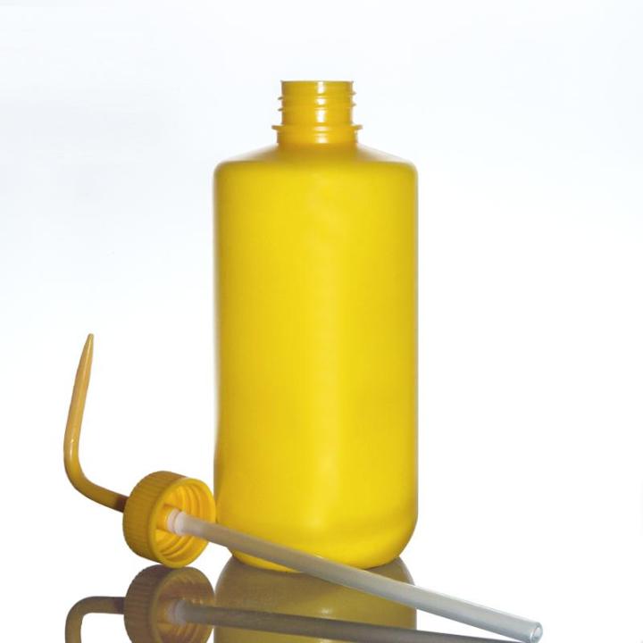 2023-new-bkd8umn-หัวงอพลาสติกสีเหลืองคุณภาพสูงขวดทำความสะอาดกระบอกฉีดน้ำล้าง
