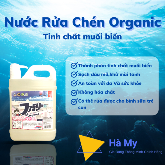 Can nước rửa chén organic tinh chất muối biển 1,8l - có vòi siêu tiện lợi - ảnh sản phẩm 2