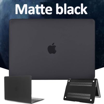 เคสแล็ปท็อปสำหรับ Macbook Air 13 A2337 2020 A2338 M1ชิพ Pro 13 12 11 15แบบพกพาเปลือกแข็งสีดำด้านสำหรับ Apple Pro 16 A2141