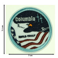 JPatch - โลโก้ Columbia USA โคลัมเบีย ธงชาติ ธงประเทศอเมริกา  ตัวรีดติดเสื้อ อาร์มรีด อาร์มปัก มีกาวในตัว การ์ตูนสุดน่ารัก งาน DIY Embroidered Iron/Sew on Patches