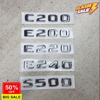 MERSEDES BENZ C 200 , E 200 , E 220 , E 240 , S 500 โลโก้ติดท้าย #สติ๊กเกอร์ติดมอไซต์ 3m #สติ๊กเกอร์ติดรถ  #สติ๊กเกอร์ติดมอไซต์  #สติ๊กเกอร์ติดมอไซ