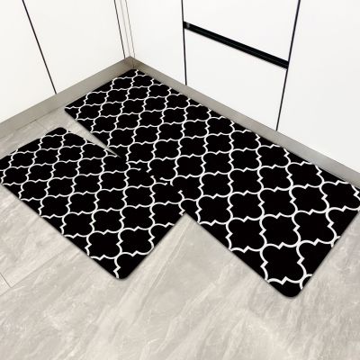 Solid Color Moroccan Kitchen Hallway Balcony Long Rugs Home Decor Bedroom Bedside Foot Pad Carpet for Living Room Non-slip Mat