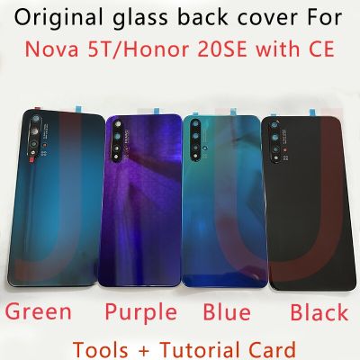 Original For Huawei Nova 5T Battery Cover Honor 20 Se Rear Door Housing Back Case Replaced Phone Honor 20Se Battery Cover
