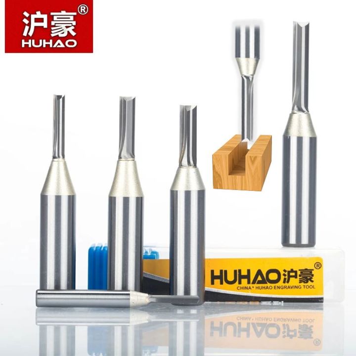 huhao-1pc-1-4-1-2-shank-tct-straight-router-bits-งานไม้แกะสลัก-2-ขลุ่ยกัดตัดไม้แกะสลักคาร์ไบด์-cnc-bits