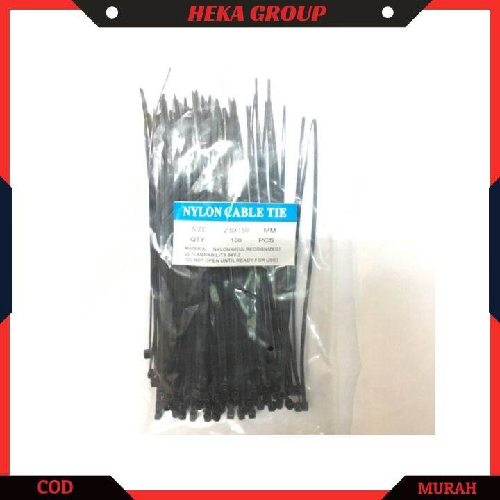 Kabel Tis Kabel Ties Insulock 150mm 15cm Cable Tie Insulok Hitam Nylon Tebal Kualitas Bagus