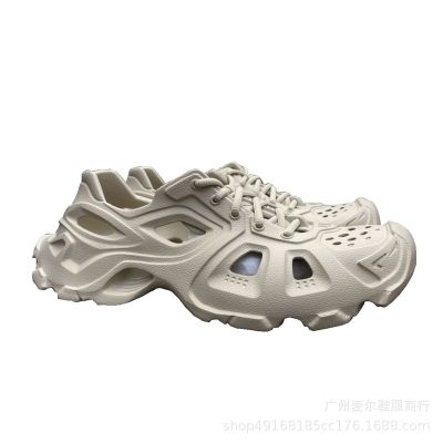 【Original Label】Rubber Sandals Mens Lace Up Hole Shoes Rubber Sandals Sports Casual Shoes