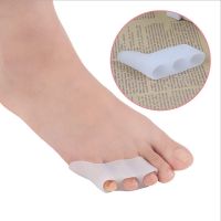 ✎ 1 Pair Silicone Gel Foot Fingers Two Hole Toe Separator Thumb Valgus Protector Bunion Adjuster Bunionette Pads