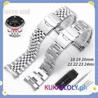 Suitable For Curved End Stainless Steel Watch Band Seiko 316L Solid Jubilee Diving Bracelet SKX009 Series 18 19 20 21 22 23