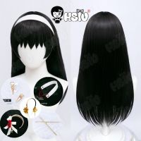 Yor Forger Cosplay Wig Anime SPY FAMILY Cosplay Wig HSIU Black Long Hair Hairpin Earrings Weapons Cosplay