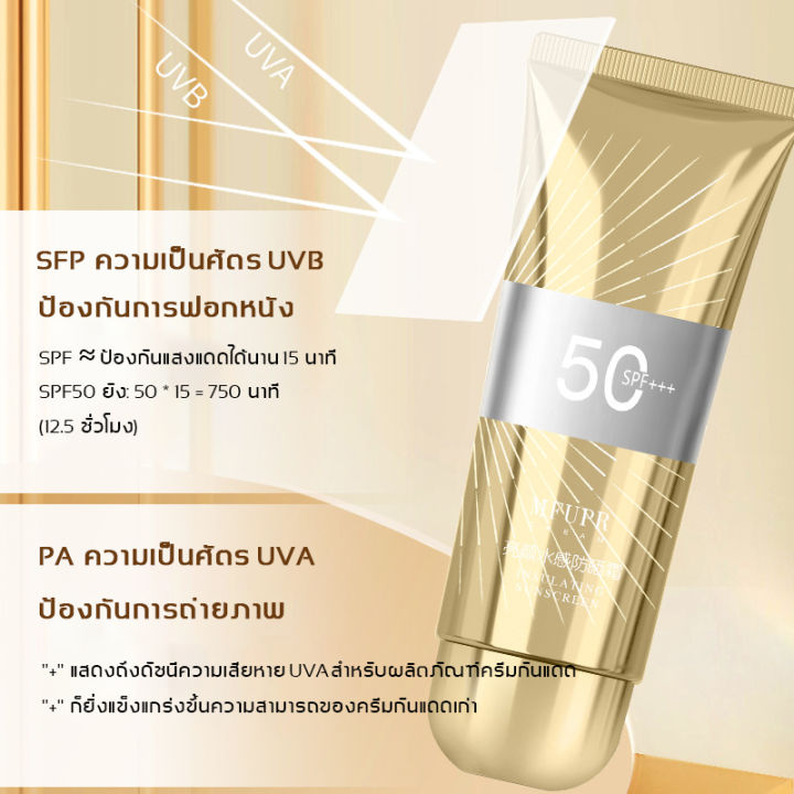 ปกป้องผิวตลอดทั้งวัน-ป้องกันริ้วรอยของผิว-mfupr-spf50-pa-ครีมกันแดด-ดูดซึมรวดเร็ว-ไม่มันเยิ้ม-สร้างชั้นป้องกันบนผิว-ไวท์เทนนิ่งกันแดด-ครีมกันแดดหน้า-กันแดด-สเปรย์กันแดด-กันแดดทาหน้า-ครีมกันแดดตัว-สเปย