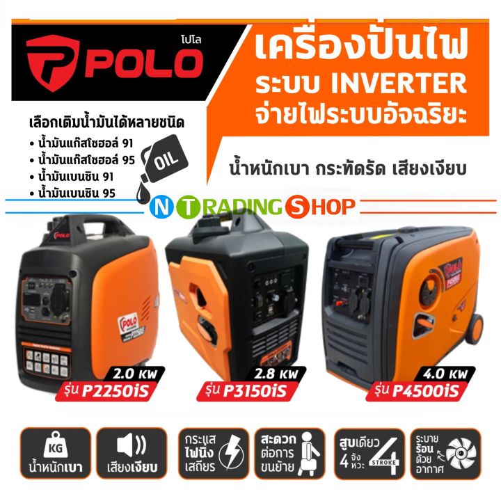 polo-inverter-generator-เครื่องปั่นไฟ-อินเวอร์เตอร์-รุ่น-p2250is-p3150is-และ-p4500is-กำลังไฟ-2-000-4-000-วัตต์-เบนซิน-เสียงเงียบ-ควันน้อย-ดี-กระแสไฟนิ่ง