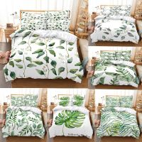 Bedding Sets Green leaf 3D Printed Duvet Cover Single Twin Double Full King Size With Pillow Case Bedroom Textiles100 polyester