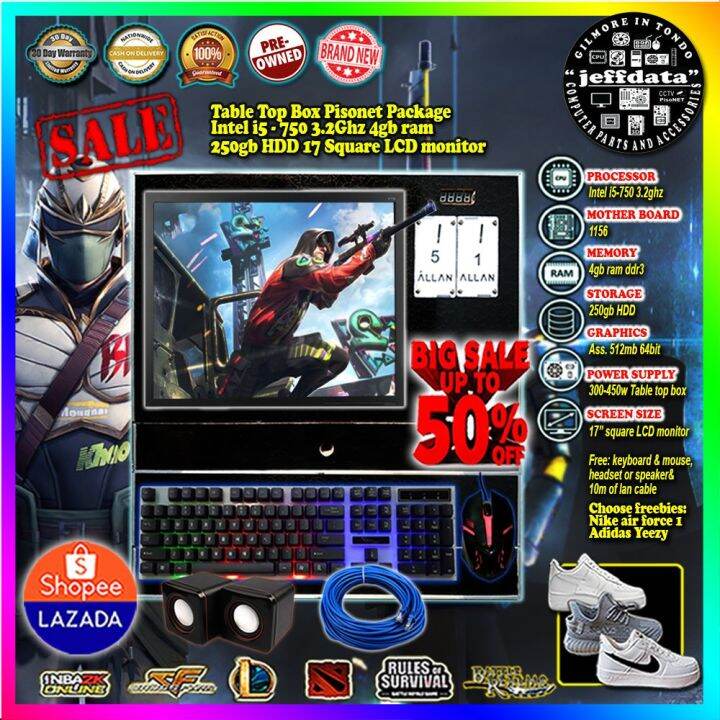 Gaming computer Set i3 2100 4gb 250gb 512mb 128bit Table top