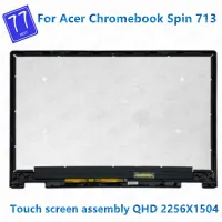 ต้นฉบับ13.5นิ้วสำหรับ Acro Chromebook หมุน713 CP713-2W ชุด-5874หน้าจอสัมผัส LCD ประกอบ Digitizer QHD 2256X1504 Edp 40พิน