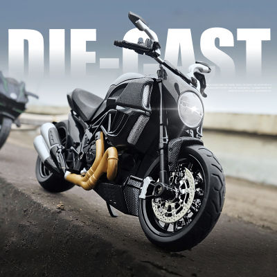 1:12 Ducati Diavel คาร์บอนสีแดง Die Cast ยานพาหนะสะสมงานอดิเรกรถจักรยานยนต์รุ่นของเล่นของขวัญวันเกิดสำหรับเด็ก