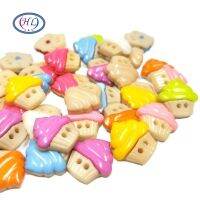 HOT 15MM 50/100pcs Ice-cream Flatback Buttons Scrapbooking Children 39;s Garment Sewing Accessories