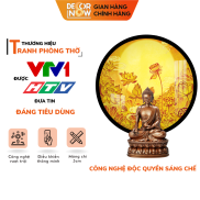 Đèn Hào Quang Phật In Tranh Trúc Chỉ DECORNOW 30,40 cm, Trang Trí Ban Thờ