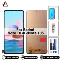 6.43 Amoled LCD สำหรับ Xiaomi Redmi Note 10 4G M2101K7AG จอแสดงผล LCD Touch Screen Digitizer Assembly สำหรับ Redmi Note 10S M2101K7A LCD Touch Panel พร้อมเครื่องมือ