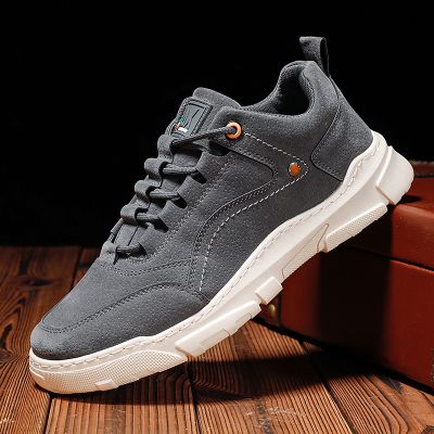 Spring and Autumn New Mens Shoes Trendy Lace-up Flat Casual Shoes Fashionable Comfortable Walking Shoes Zapatillas Hombre