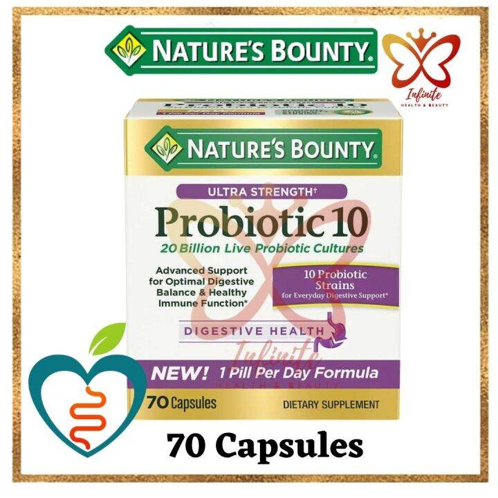 NATURE'S BOUNTY ULTRA STRENGTH PROBIOTIC 10 70CAPSULES | Lazada PH