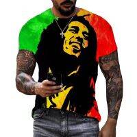 Hot Selling Men Fashion Bob Marley Reggae Printed 3D T-shirt New Funny T Shirt Casual Harajuku Style Trendy Streetwear Clothes